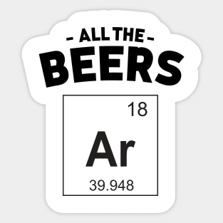 All the beers Agron Sticker